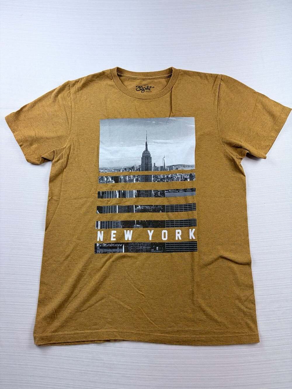 Eighty Eight Brand Boys New York City Graphic T-Shirt Mustard Yellow Size 18/20